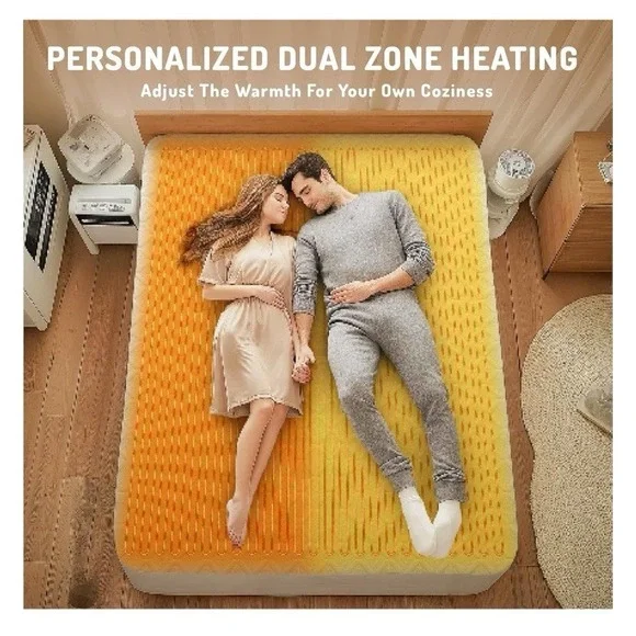 New Degrees of Comfort Dual Control California King Heated Mattress Pad White - Picture 7 of 11